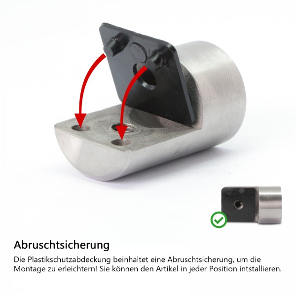 Blechhalter / Lochblechhalter ( Edelstahl V2A, Anschluss: Ø33,7mm )